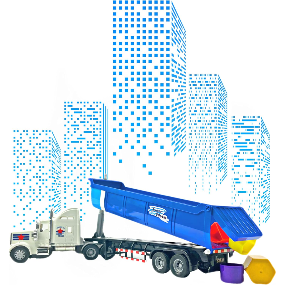 Big Daddy Big Rig Heavy Duty Tractor Trailer Transport Series Dump Truck Tractor Trailer Long Haul Dump Truck. The Big Daddy Heavy Duty Tractor Trailer Toy Dump Truck is an ideal toy for children who love trucks and imaginative play. BD-32411 thumbnail