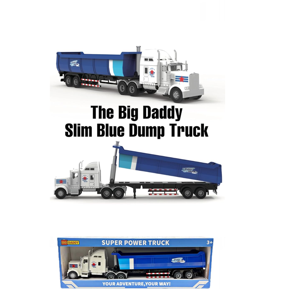 Big Daddy Big Rig Heavy Duty Tractor Trailer Transport Series Dump Truck Tractor Trailer Long Haul Dump Truck. The Big Daddy Heavy Duty Tractor Trailer Toy Dump Truck is an ideal toy for children who love trucks and imaginative play. BD-32411 thumbnail