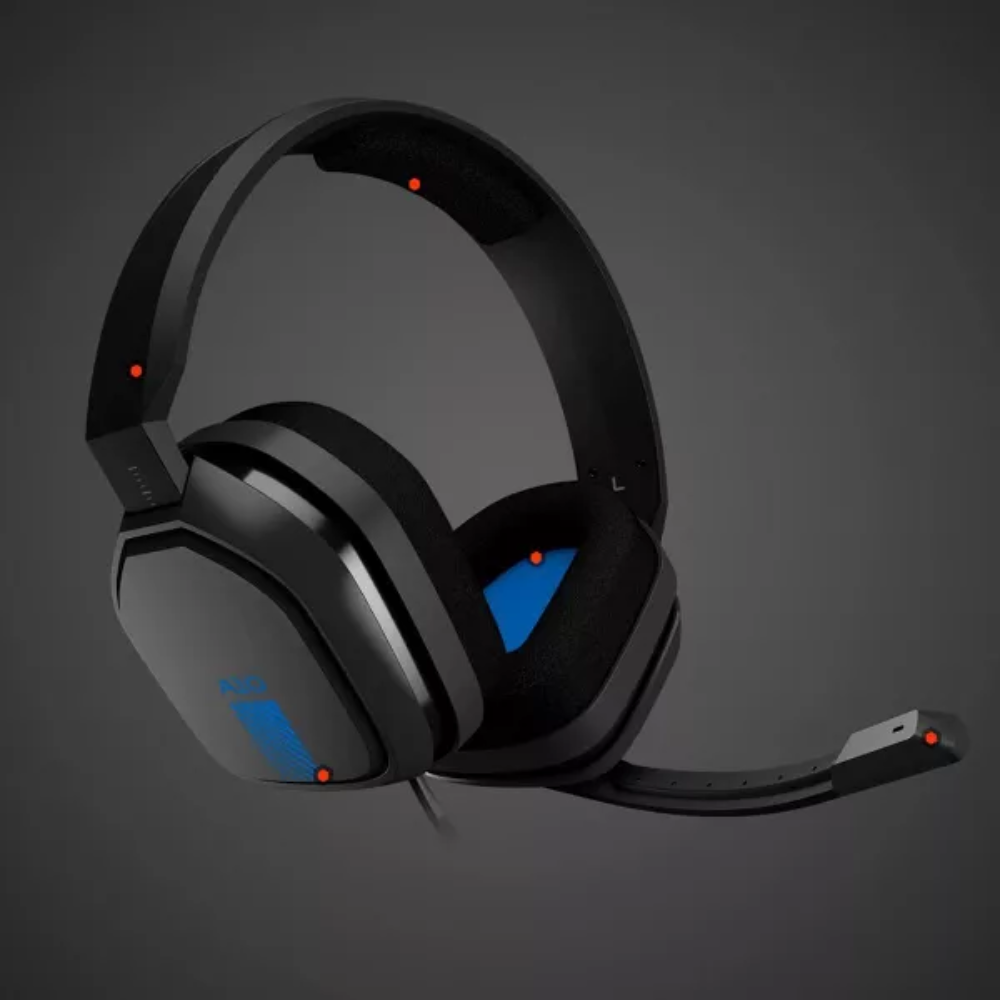 ASTRO Gaming A10 Wired Gaming Headset PlayStation  Black/Blue. Built to outlast your gaming sessions, the A10 Headset combines durable construction with extended comfort, allowing you to play longer without interruptions. 939-001509 thumbnail
