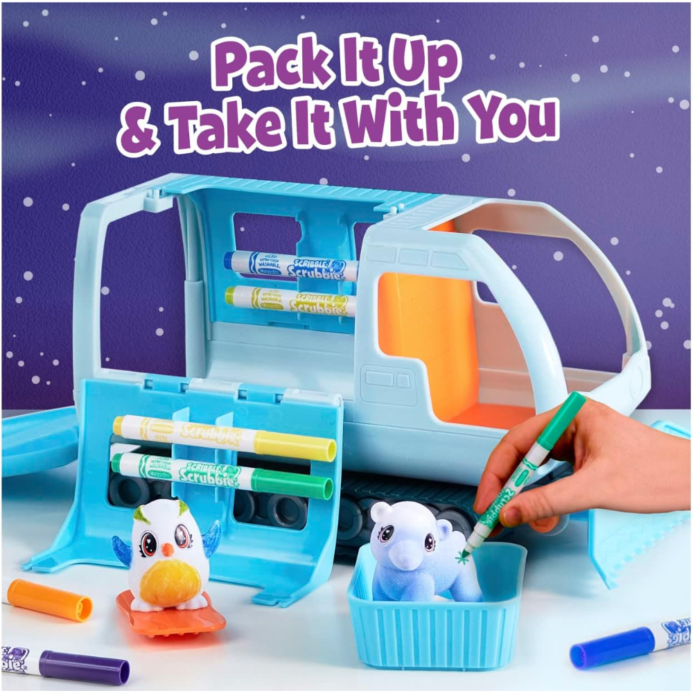 Crayola Scribble Scrubbie Pets Arctic Snow Explorer, Color & Wash Creative Toy. Watch as the pets change color when exposed to cold temperatures. Kids will love decorating and caring for these adorable animal toys. 74-7479 thumbnail
