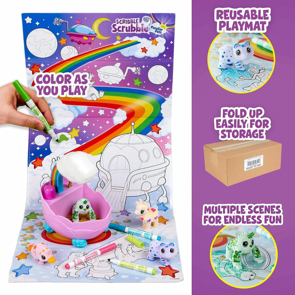 Crayola Scribble Scrubbie Peculiar Pets Rainbow Tub Set 74-7443 thumbnail