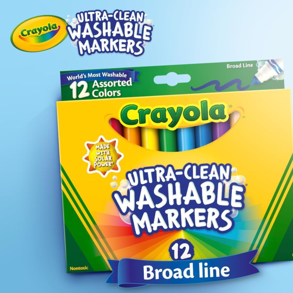 Crayola Ultra Clean Broadline Markers Set of 12 58-8329 thumbnail