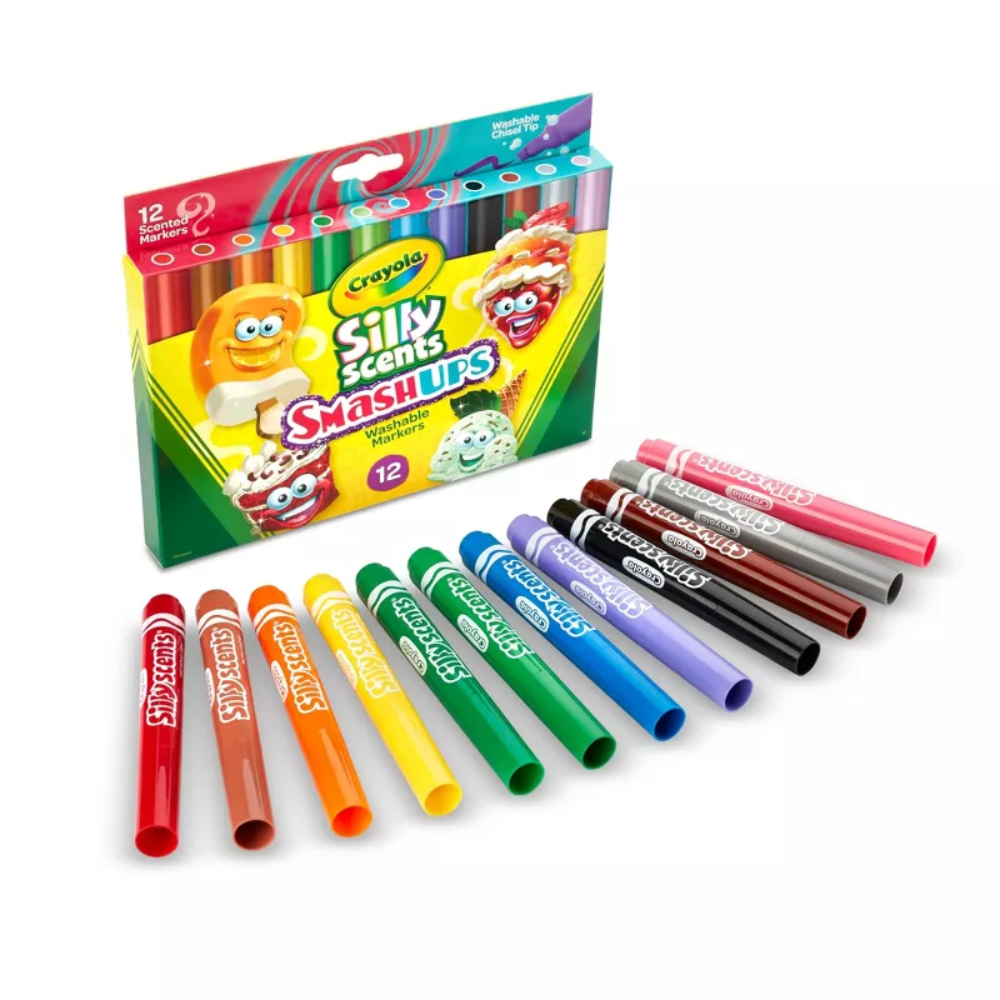 CRAYOLA Silly Scents Chisel Tip Washable Markers 12 58-8279 thumbnail