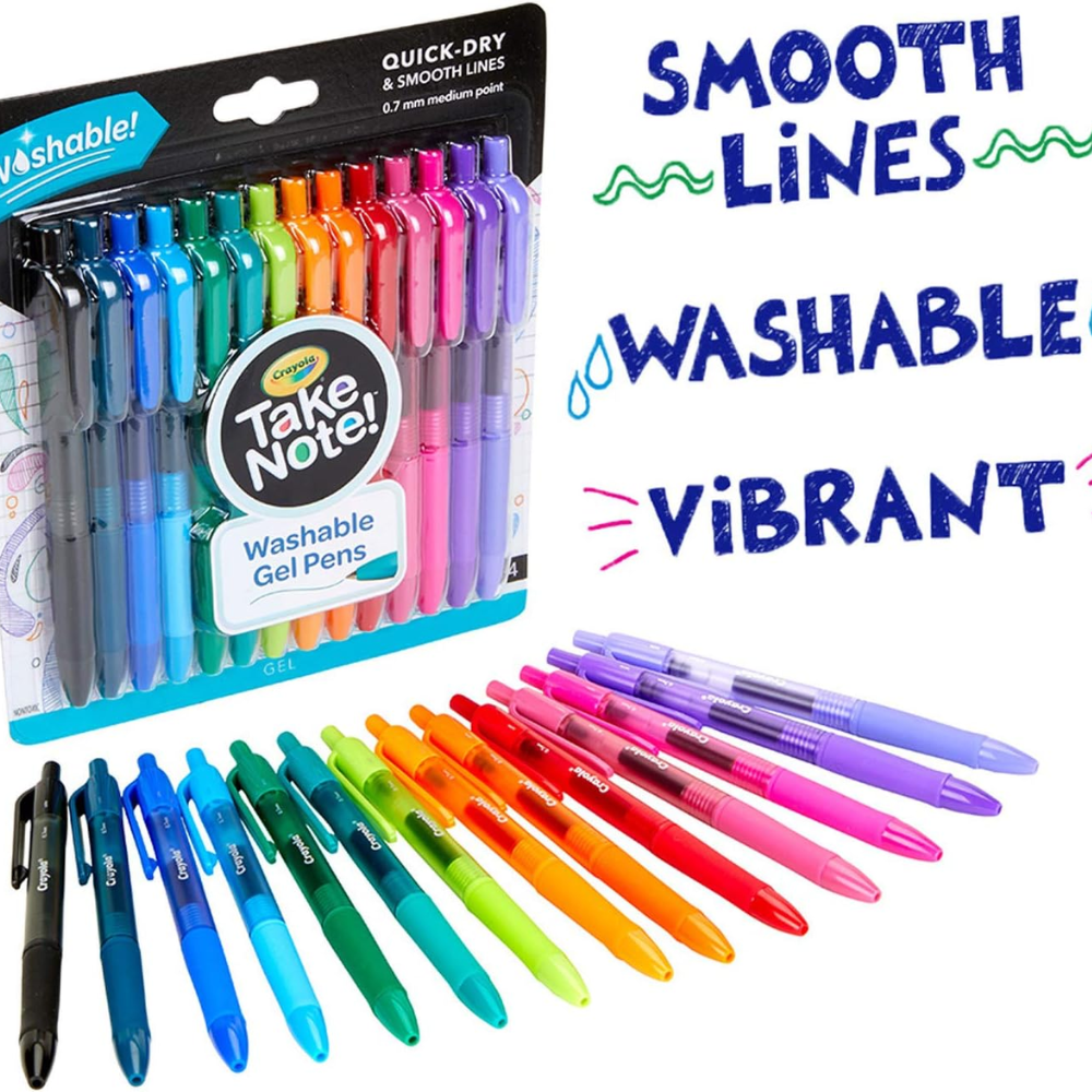 Crayola Colored Gel Pens Washable Pens 24 Count.  58-6603 thumbnail
