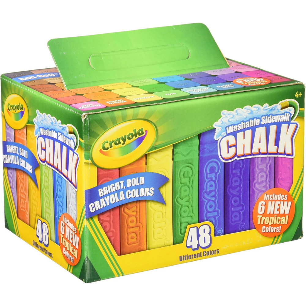 New Crayola Washable Sidewalk Chalk 48 Different Bright Bold Colors Unleash your creativity with Crayola sidewalk chalk—bold, colorful designs that rinse away easily without a trace. 51-2048 thumbnail