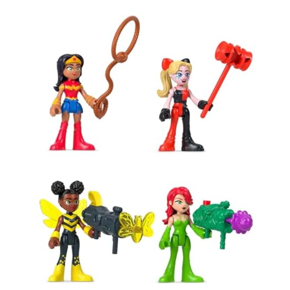Fisher-Price Imaginext DC Super Friends Toys Rivals Figure Set with Wonder Woman Harley Quinn & Poison Ivy. With bold colors, recognizable costumes, and empowering female characters, this set makes a fantastic gift for any young superhero fan. HWD49 thumbnail