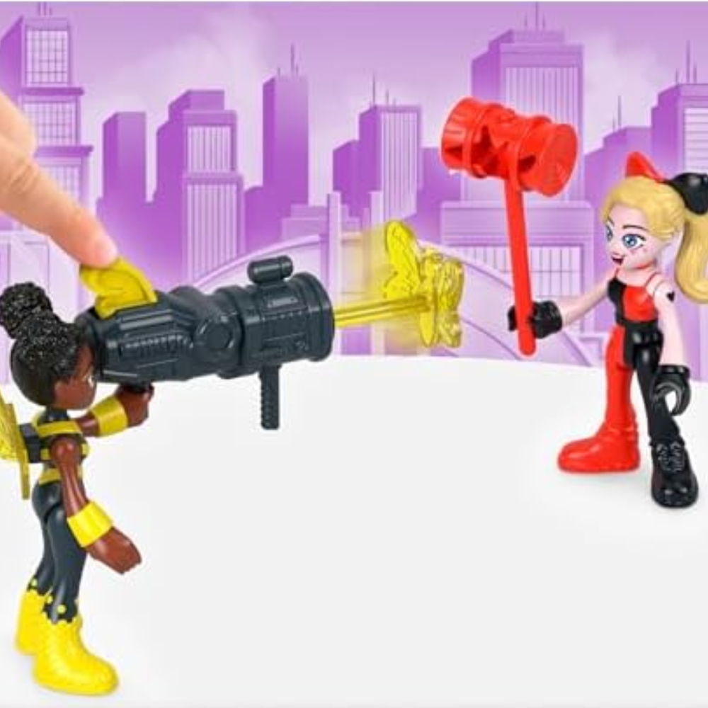 Fisher-Price Imaginext DC Super Friends Toys Rivals Figure Set with Wonder Woman Harley Quinn & Poison Ivy. With bold colors, recognizable costumes, and empowering female characters, this set makes a fantastic gift for any young superhero fan. HWD49 thumbnail
