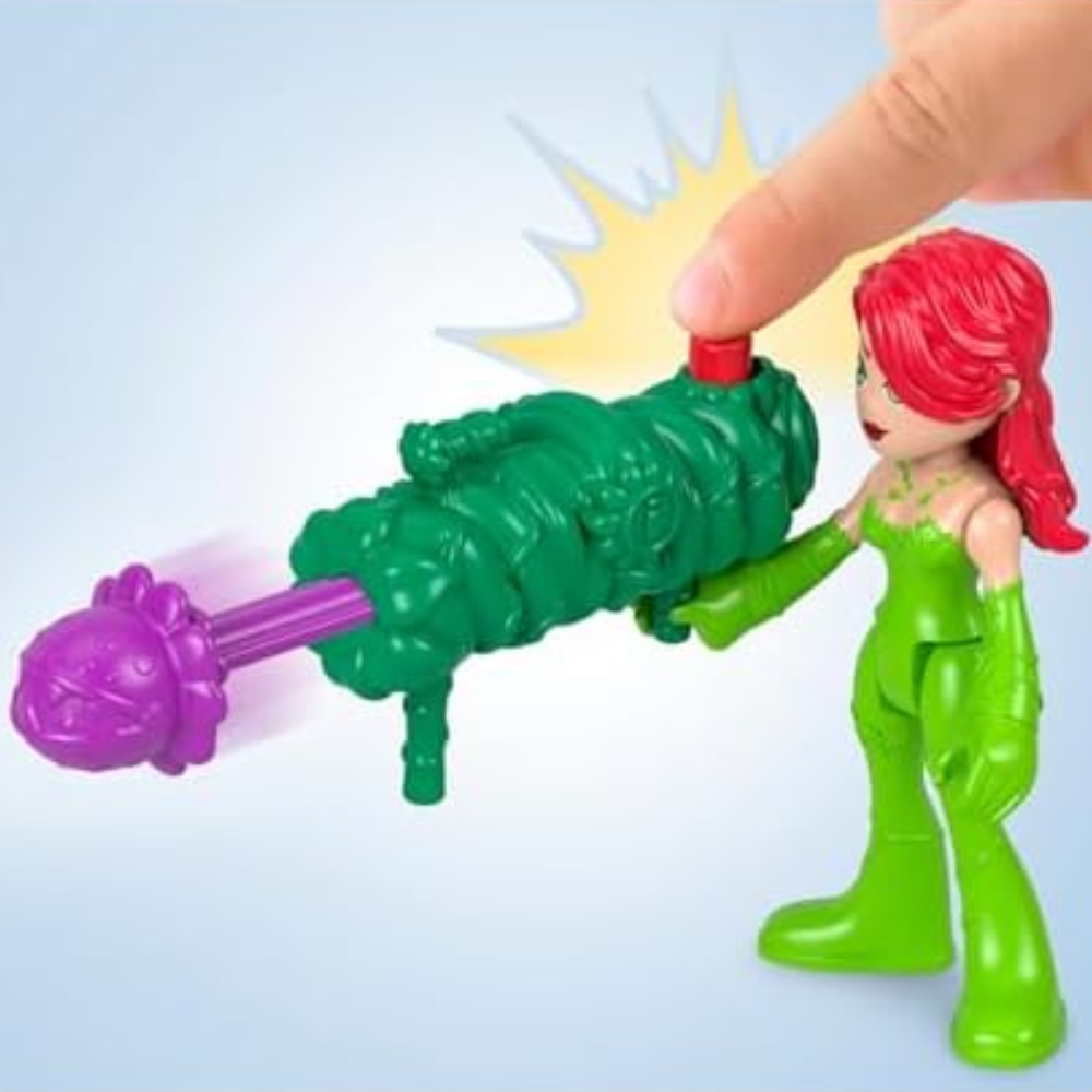 Fisher-Price Imaginext DC Super Friends Toys Rivals Figure Set with Wonder Woman Harley Quinn & Poison Ivy. With bold colors, recognizable costumes, and empowering female characters, this set makes a fantastic gift for any young superhero fan. HWD49 thumbnail