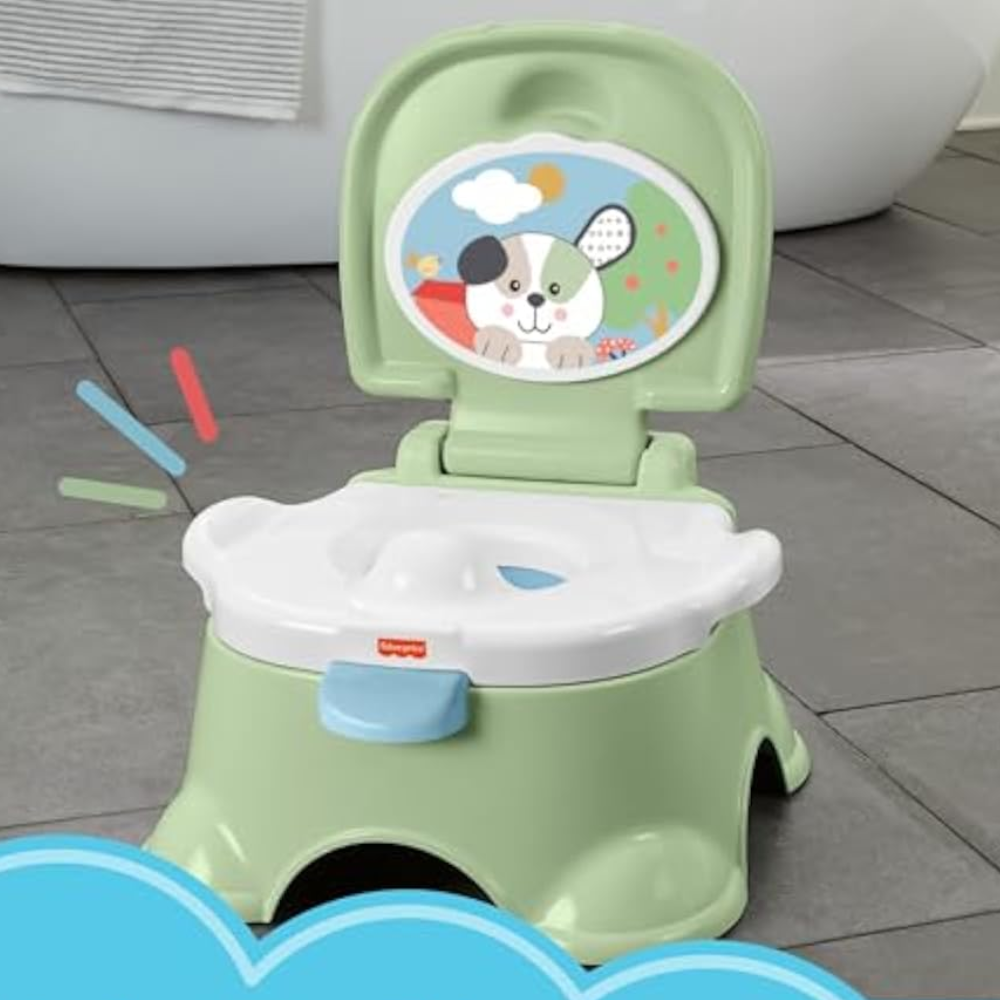 Fisher-Price Toddler Toilet 3-in-1 Puppy Perfection Potty Training Seat. As your child grows, the potty ring can be removed to help them transition to the regular toilet. HNX63 thumbnail