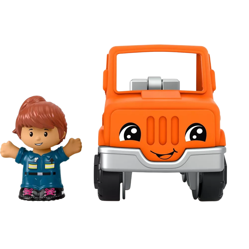 Fisher-Price Little People Toddler Toy Help and Go Tow Truck and Figure. The tow truck encourages toddlers to engage in active play, helping them build motor skills and explore imaginative scenarios centered around helping others and transportation. HNJ29 thumbnail