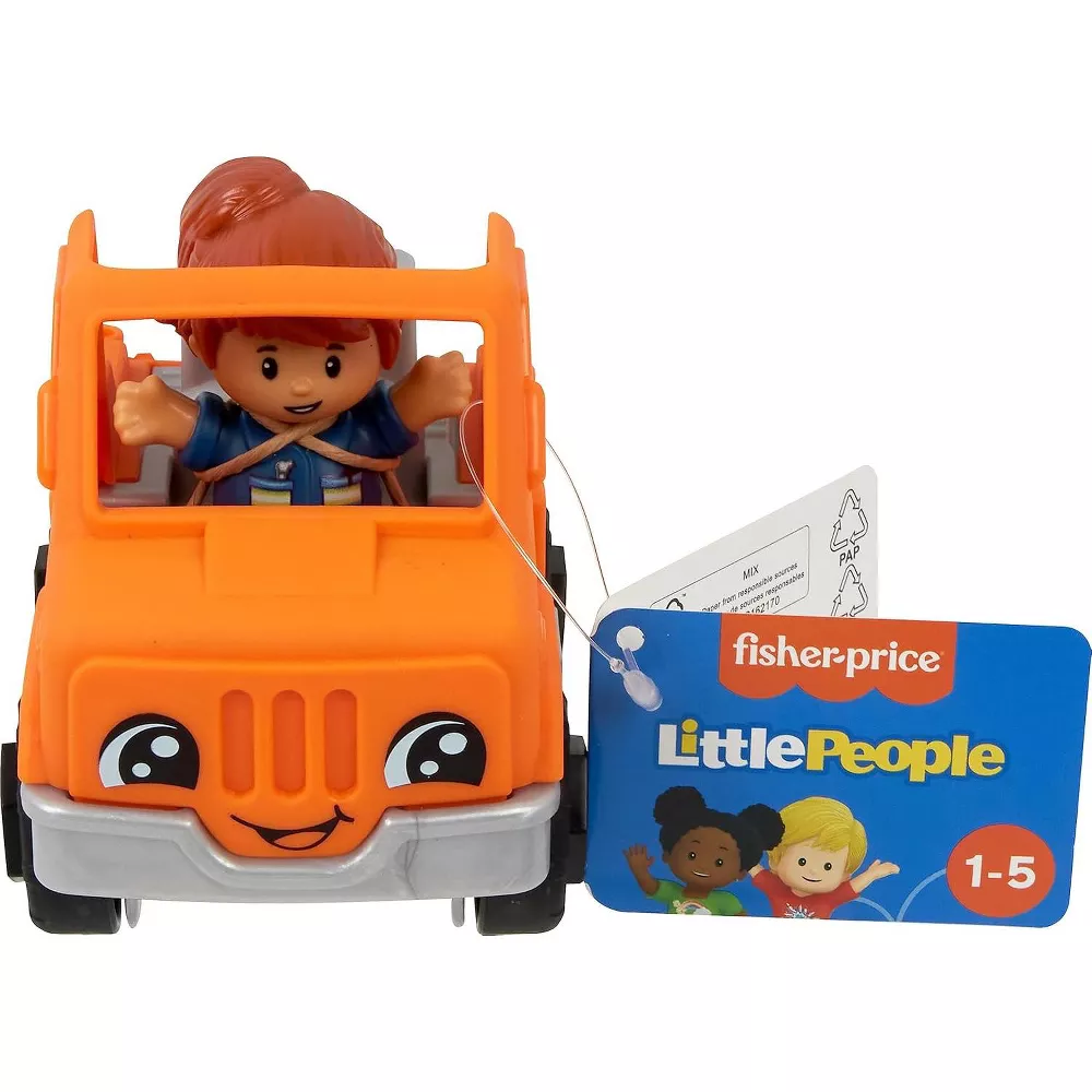 Fisher-Price Little People Toddler Toy Help and Go Tow Truck and Figure. The tow truck encourages toddlers to engage in active play, helping them build motor skills and explore imaginative scenarios centered around helping others and transportation. HNJ29 thumbnail