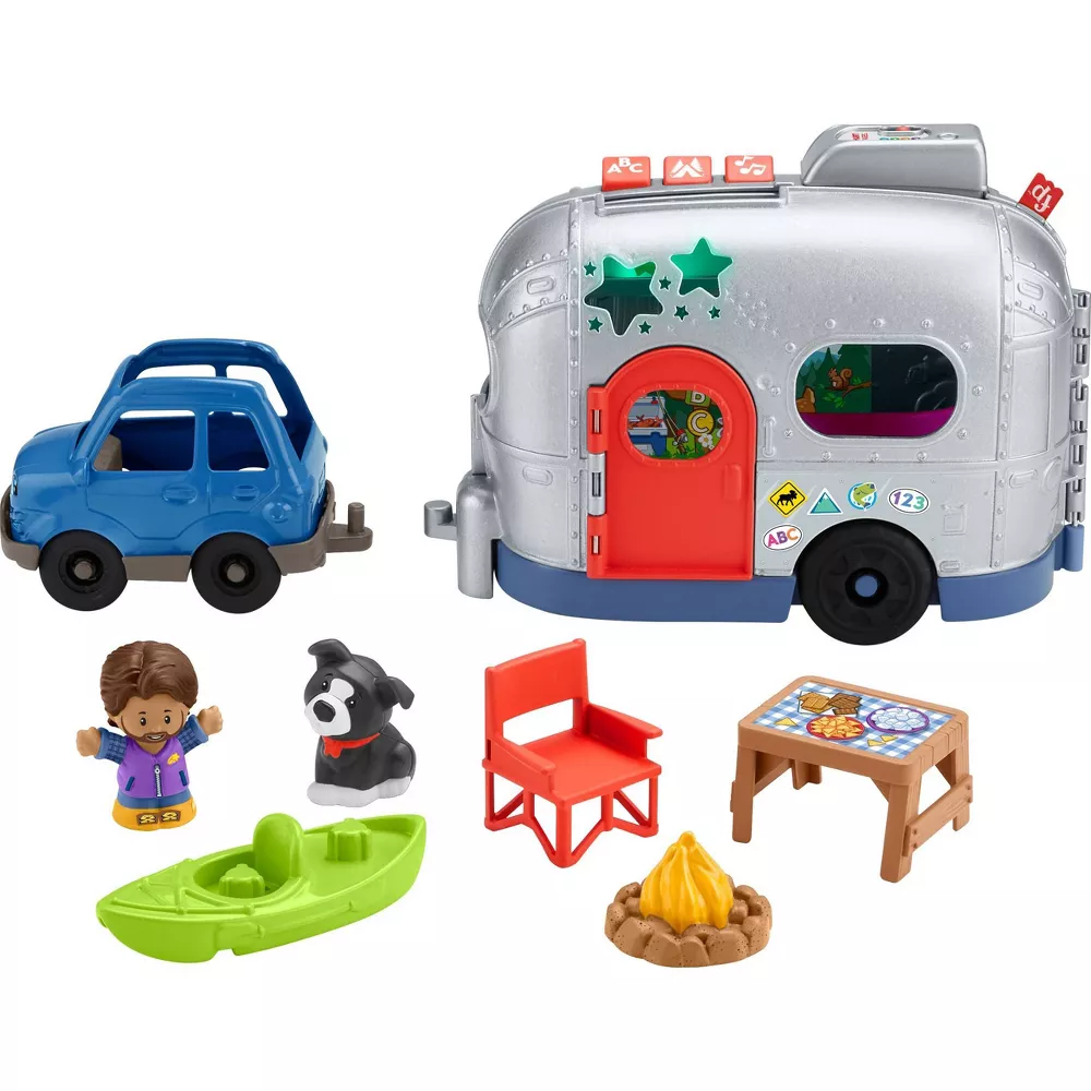 Fisher-Price Little People Light-Up Learning Camper Electronic Toy RV. Embark on a fun outdoor adventure and spark imaginative, educational play with the Little People Light-Up Learning Camper! HKB79 thumbnail
