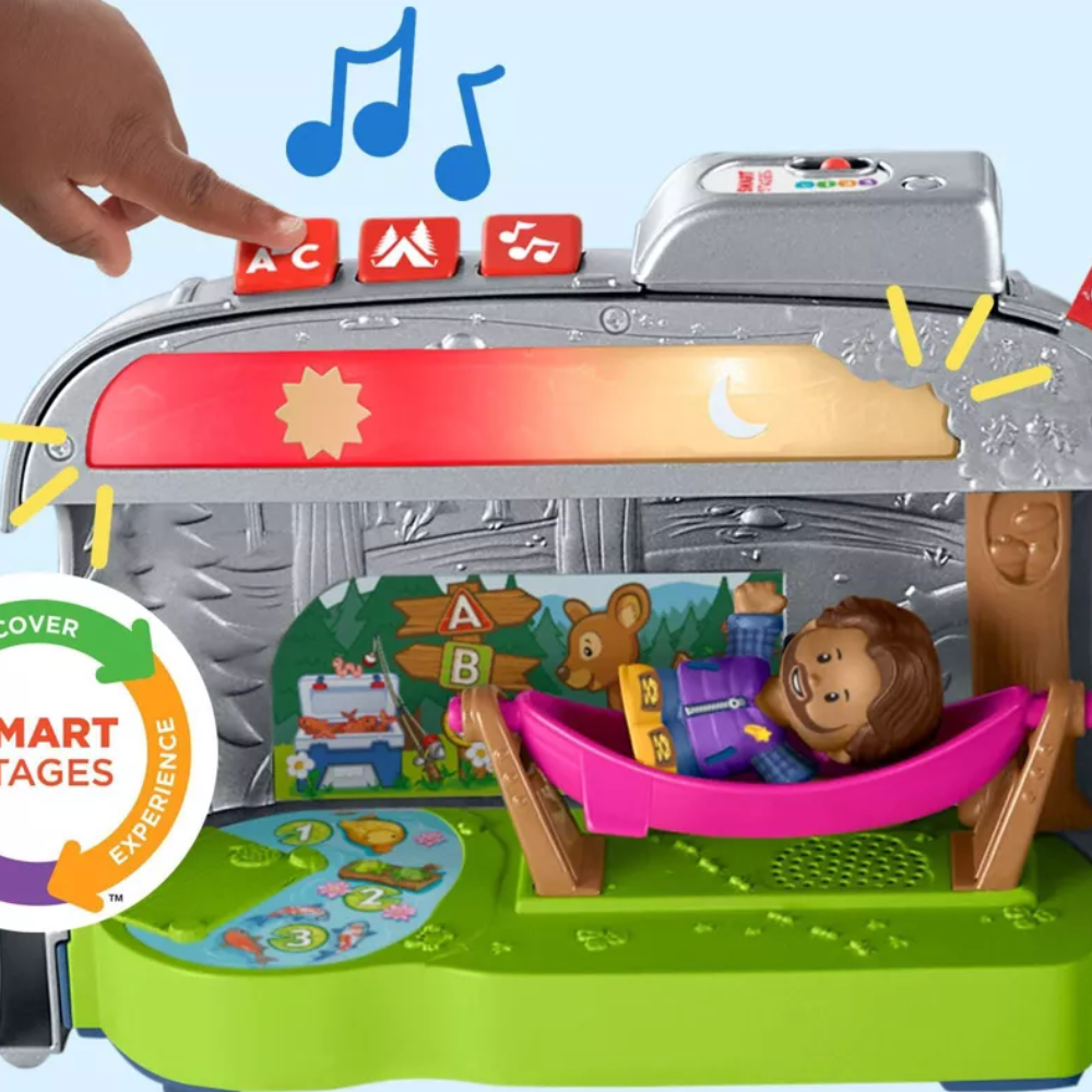 Fisher-Price Little People Light-Up Learning Camper Electronic Toy RV. Embark on a fun outdoor adventure and spark imaginative, educational play with the Little People Light-Up Learning Camper! HKB79 thumbnail
