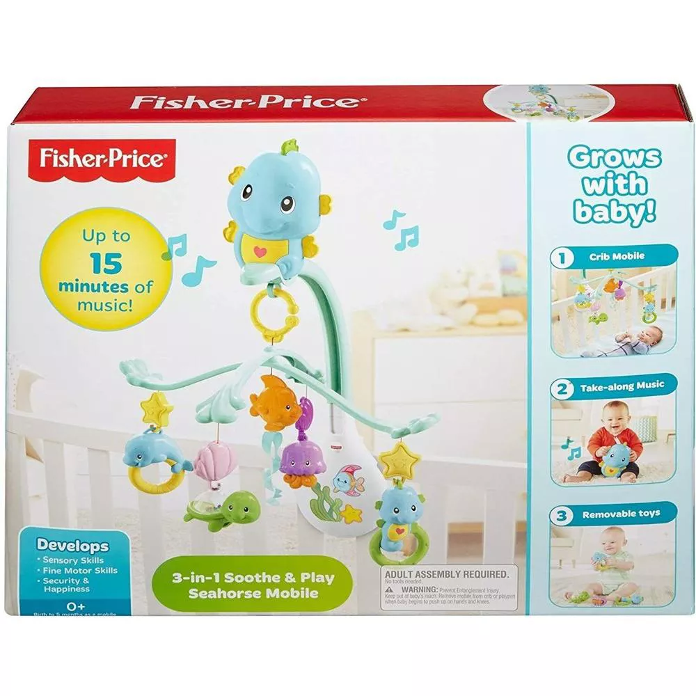 Fisher Price 3-in-1 Soothe & Play Seahorse Mobile DFP12 thumbnail