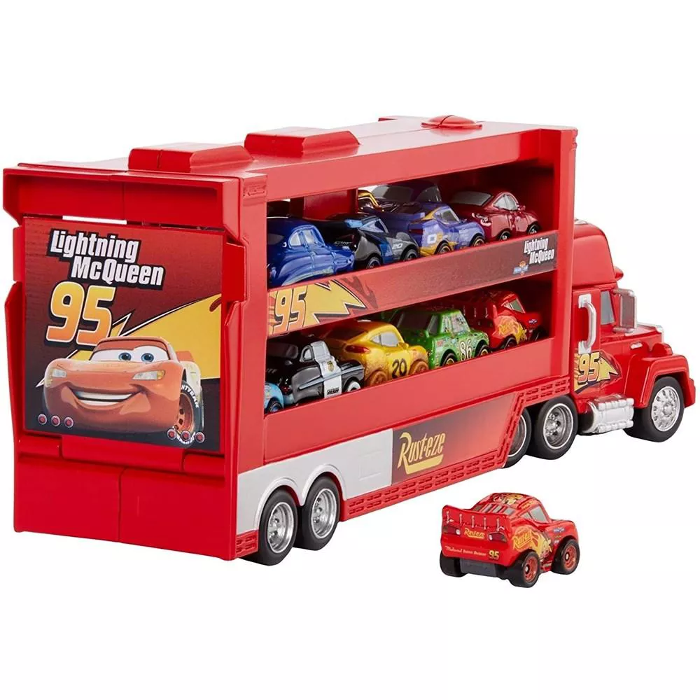 RED Disney Pixar Cars Minis Transporter with Vehicle GNW34 thumbnail