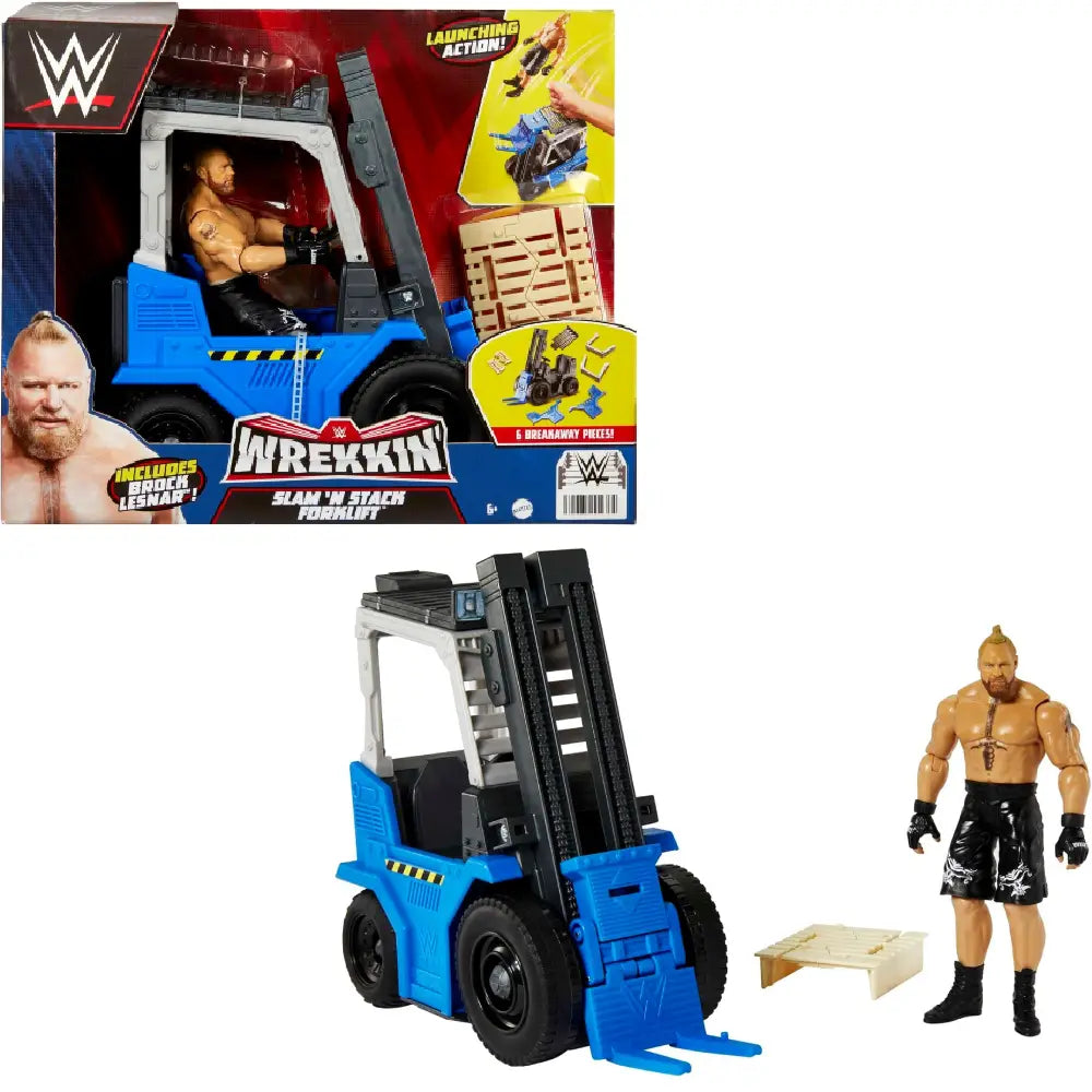 WWE Wrekkin Slam 'n Stack Forklift With Brock Lesnar Action Figure thumbnail