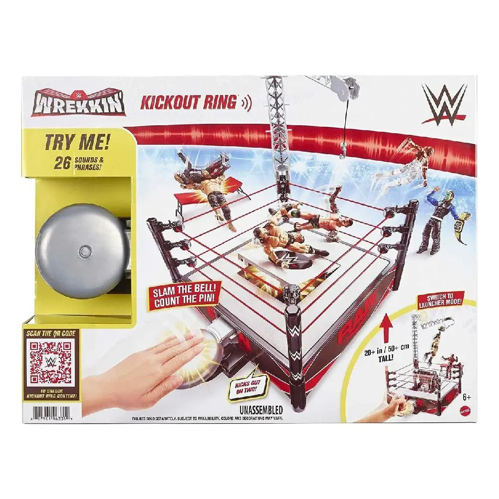WWE Wrekkin Kickout Ring Playset With Ref Mode & Launcher Mode GXV80 thumbnail