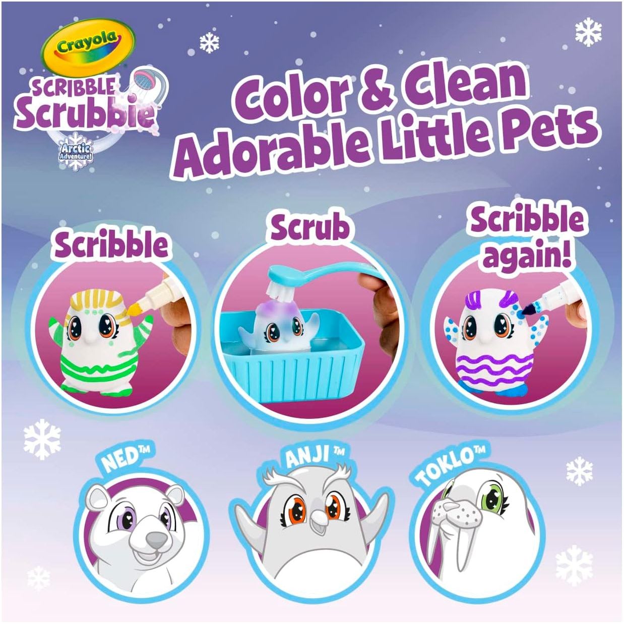 Crayola Scribble Scrubbie Pets Arctic Snow Explorer 74-7479 thumbnail