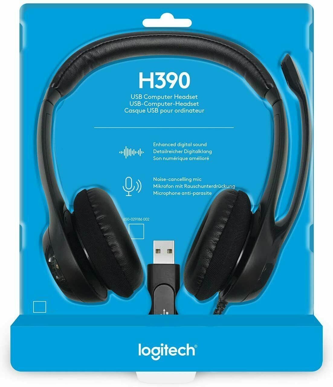 Logitech New h390 USB Headset with noise canceling Microphone H390 thumbnail