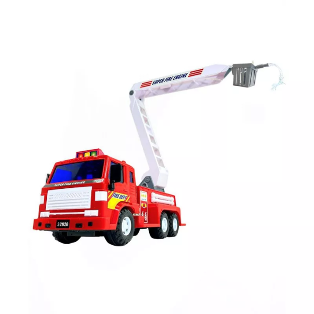 Big-Daddy Medium Duty Friction Powered fire truck with extendable ladder Holiday Toy truck. he Big-Daddy Fire Truck Toy is perfect for aspiring young firefighters, letting them race to imaginary emergencies in no time!   BD-32828 thumbnail