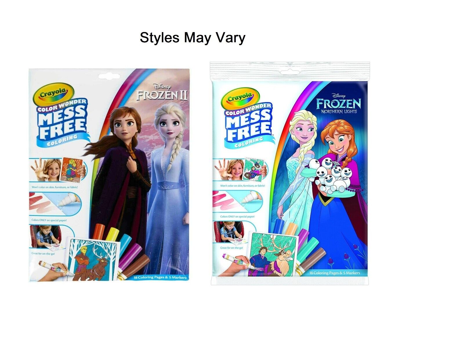 Crayola Color Wonder Mess Free Frozen 2 Coloring Pages & Markers. Bring home the joy of Disney's Frozen with a mess-free colouring experience!  75-7998 thumbnail