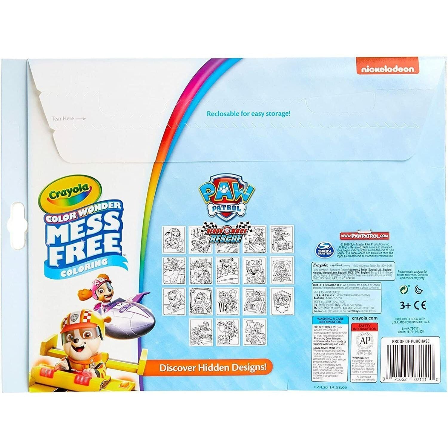 Crayola Paw Patrol Rescue Color Wonder 75-7111 thumbnail