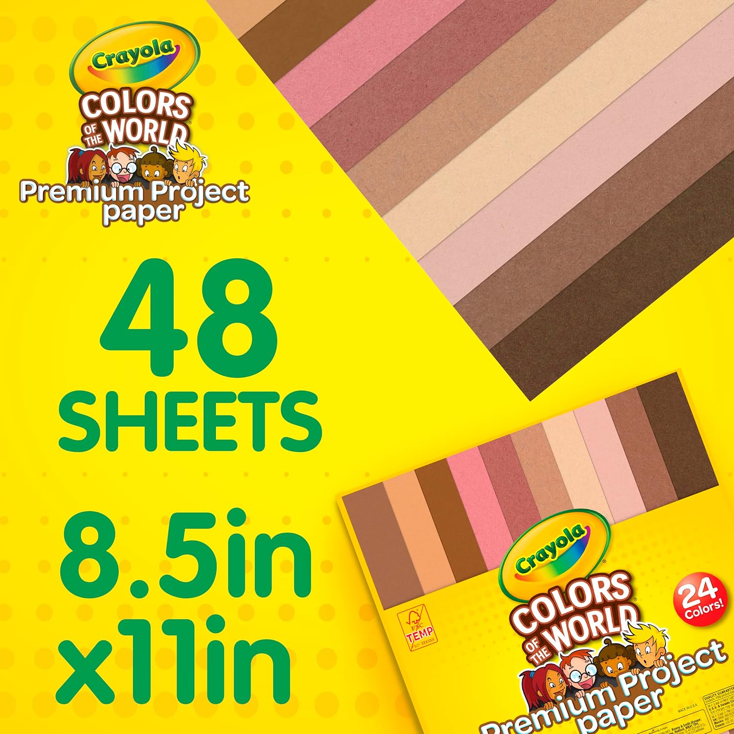 Crayola Colors of The World Construction Paper Premium Project 99-0091 thumbnail