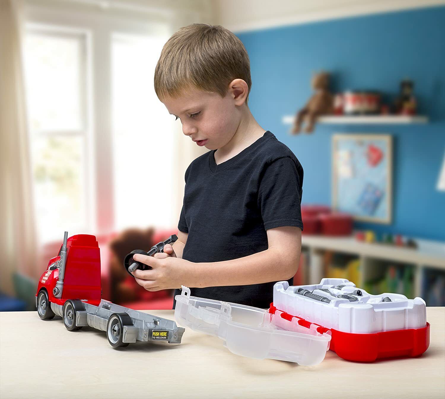 Big Daddy Transport Toy Truck With Tools To Take Apart BD-758836 thumbnail