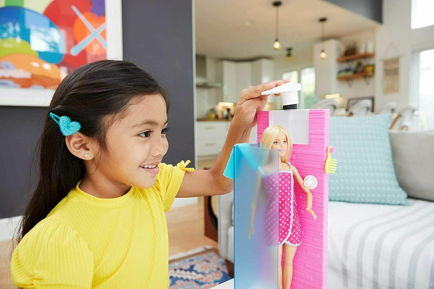 Barbie Doll Shower Playset & Bath Accessories FXG51 thumbnail