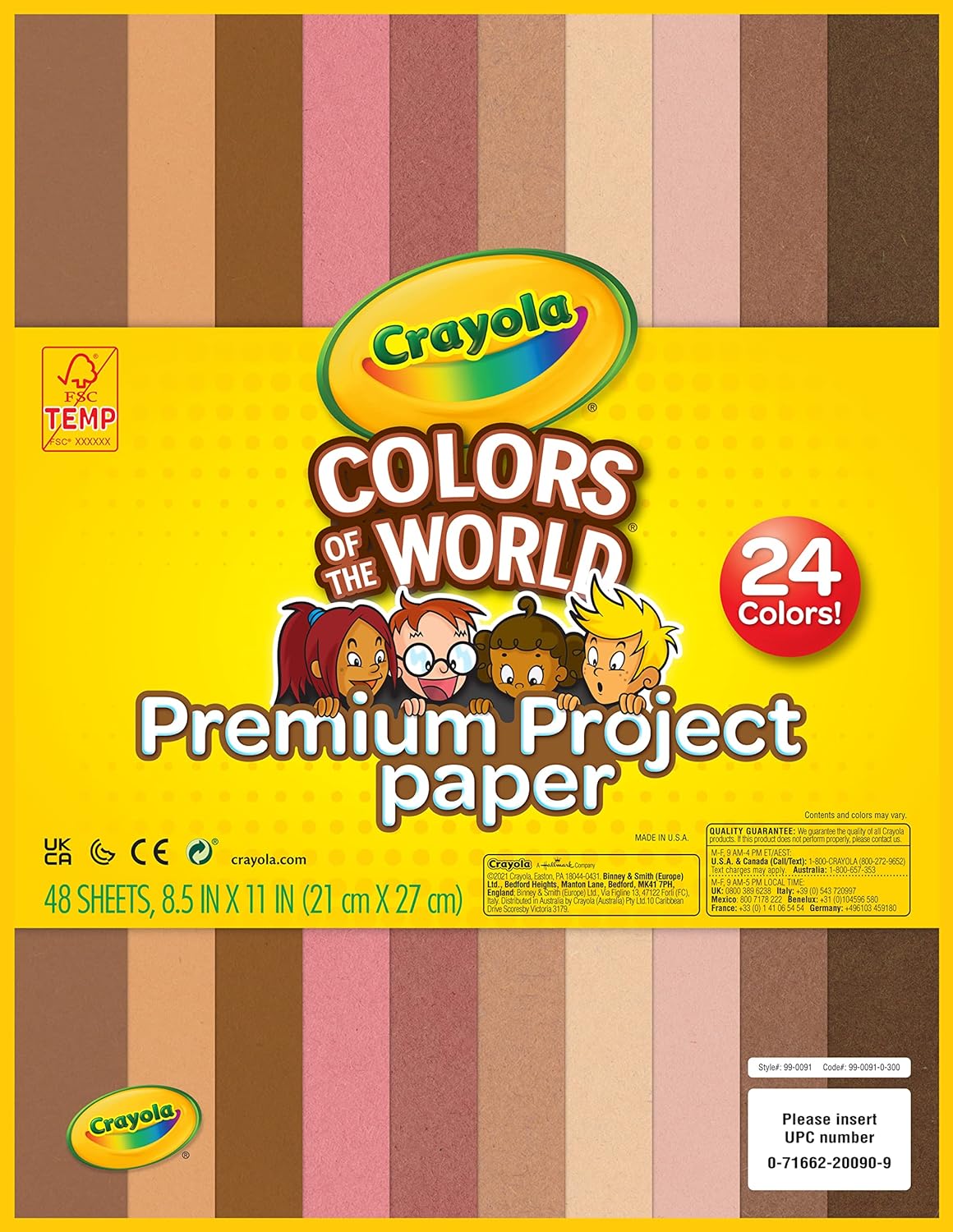 Crayola Colors of The World Construction Paper Premium Project 99-0091 thumbnail
