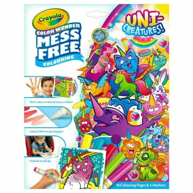 Crayola Color Wonder Uni-creatures Mess Free Coloring Pages 75-7100 thumbnail
