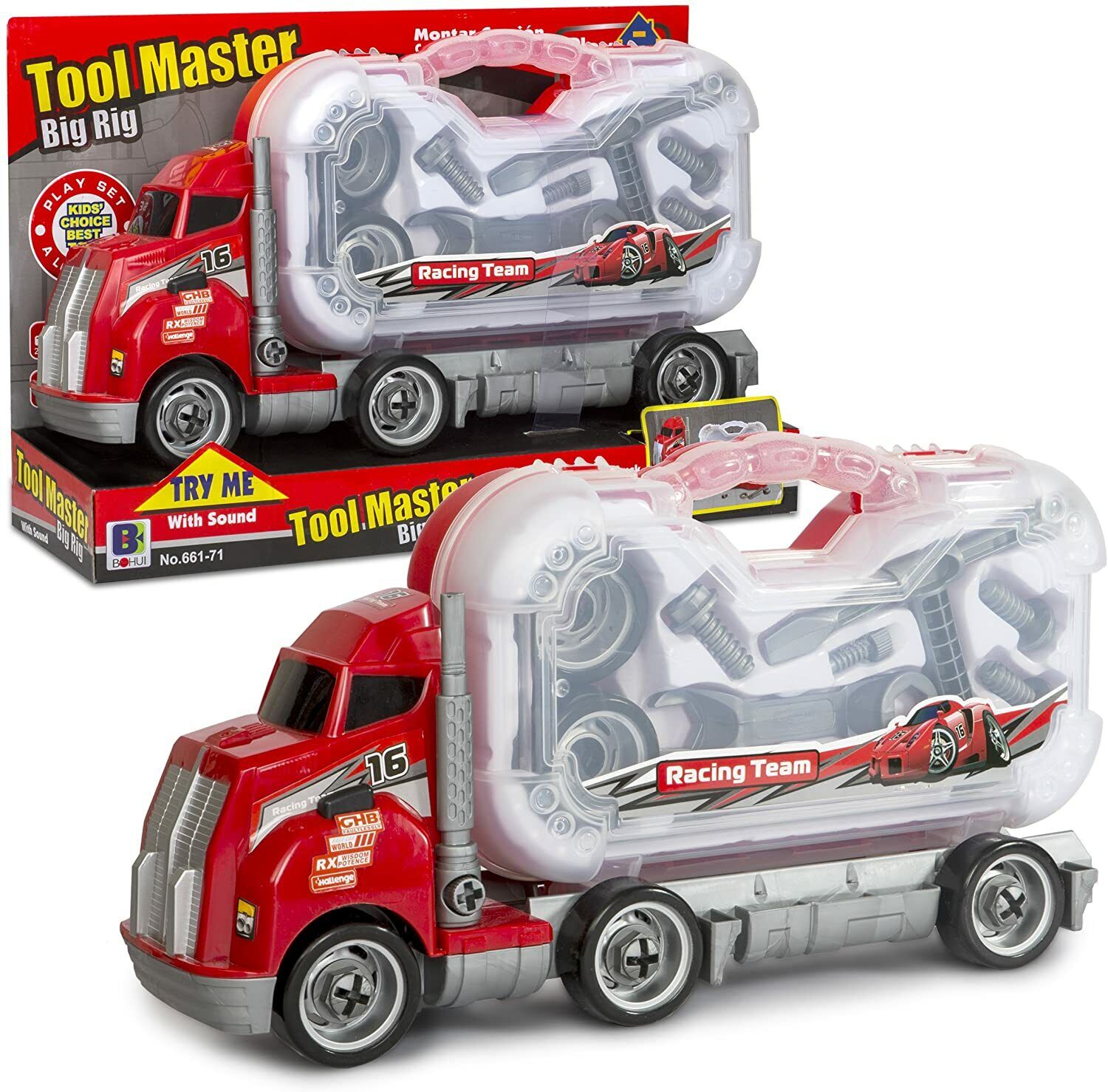 Big Daddy Transport Toy Truck With Tools To Take Apart BD-758836 thumbnail