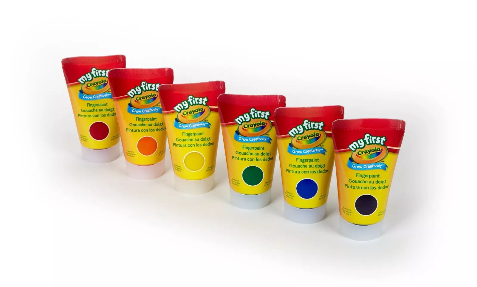 Crayola Washable Fingerpaint 6 Count Easy Squeeze Tubes 81-1429 thumbnail