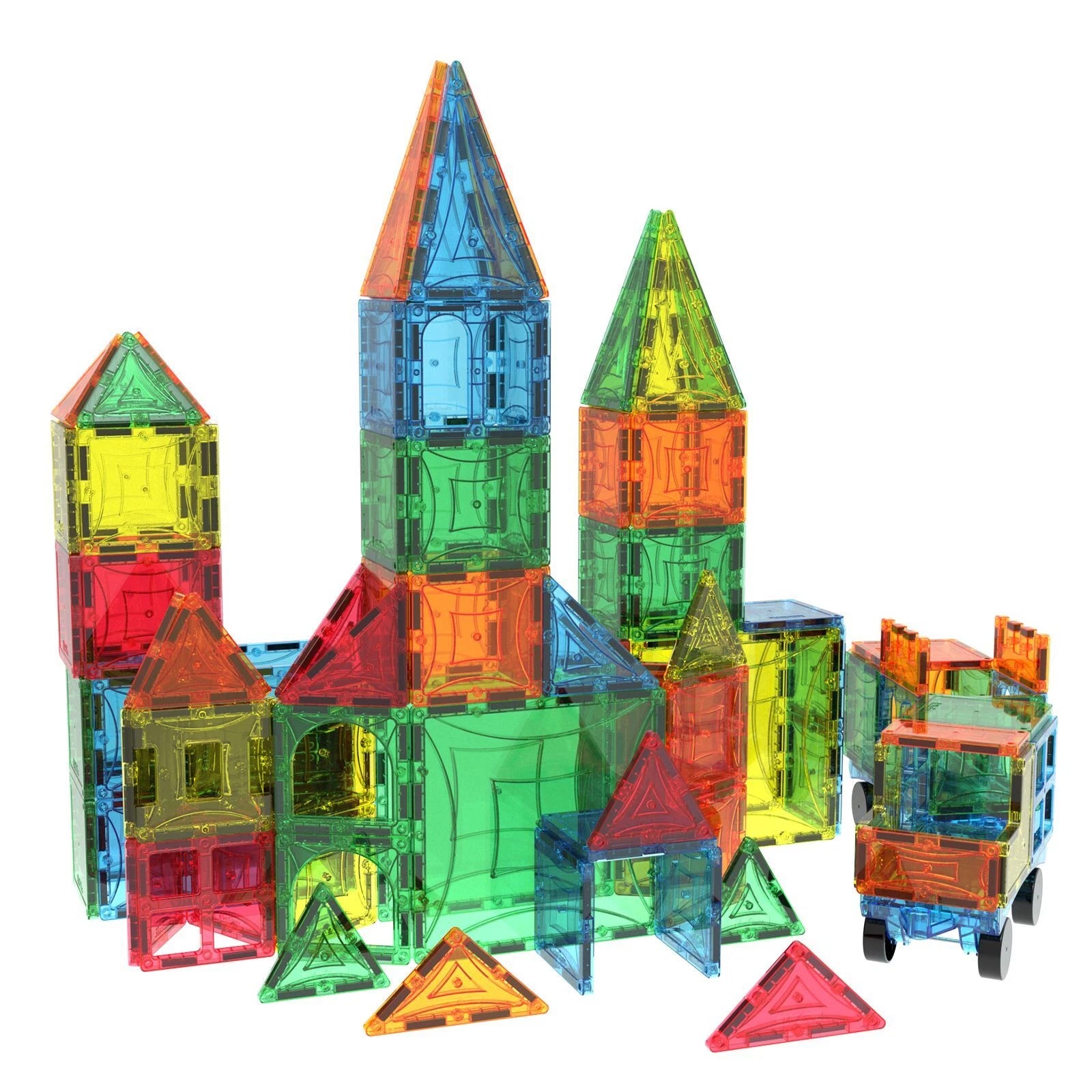 Magnetic Building Block Tiles 108pc