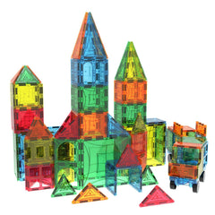 Magnetic Building Block Tiles 108pc