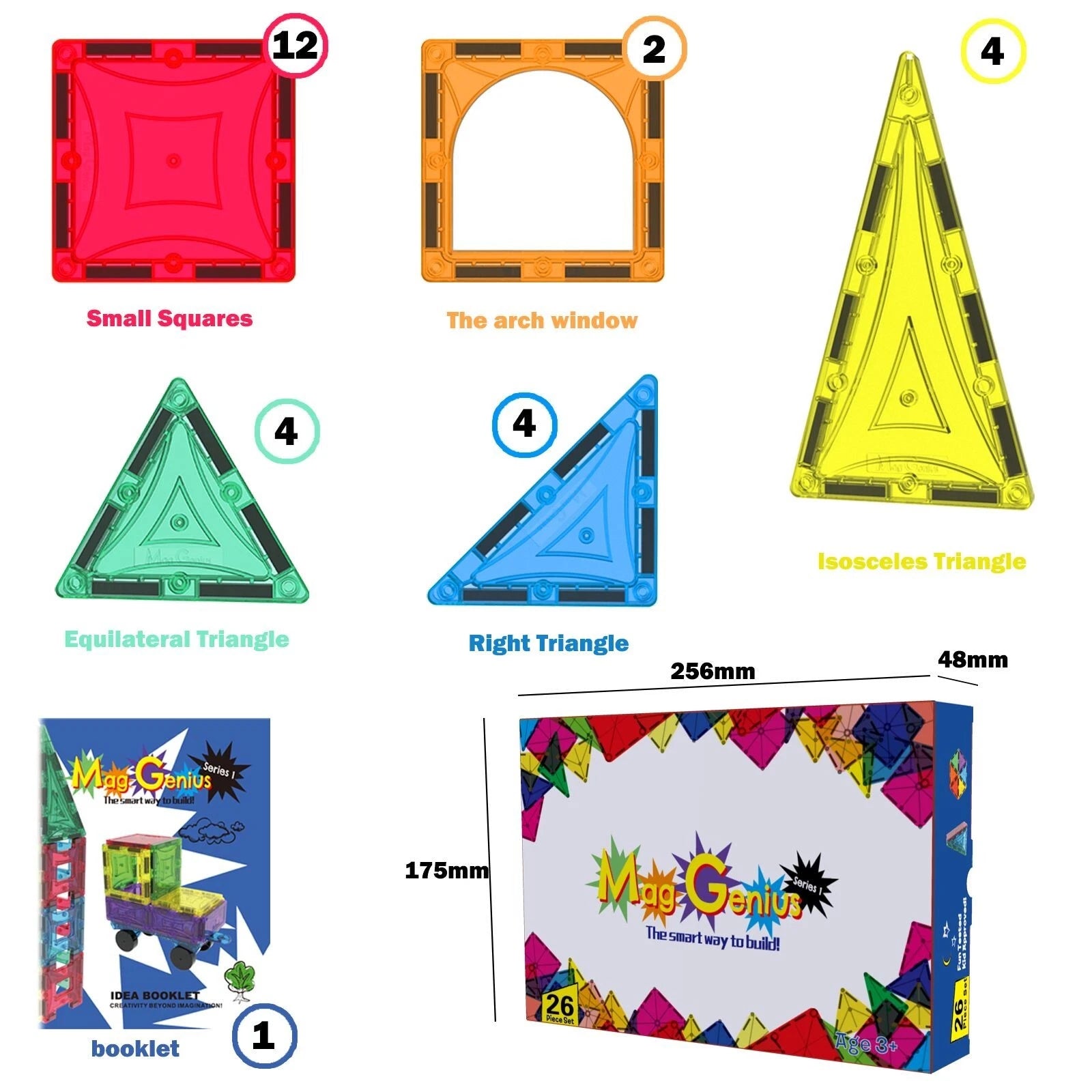 Magnet Tiles Magnetic Building Blocks 26pc thumbnail