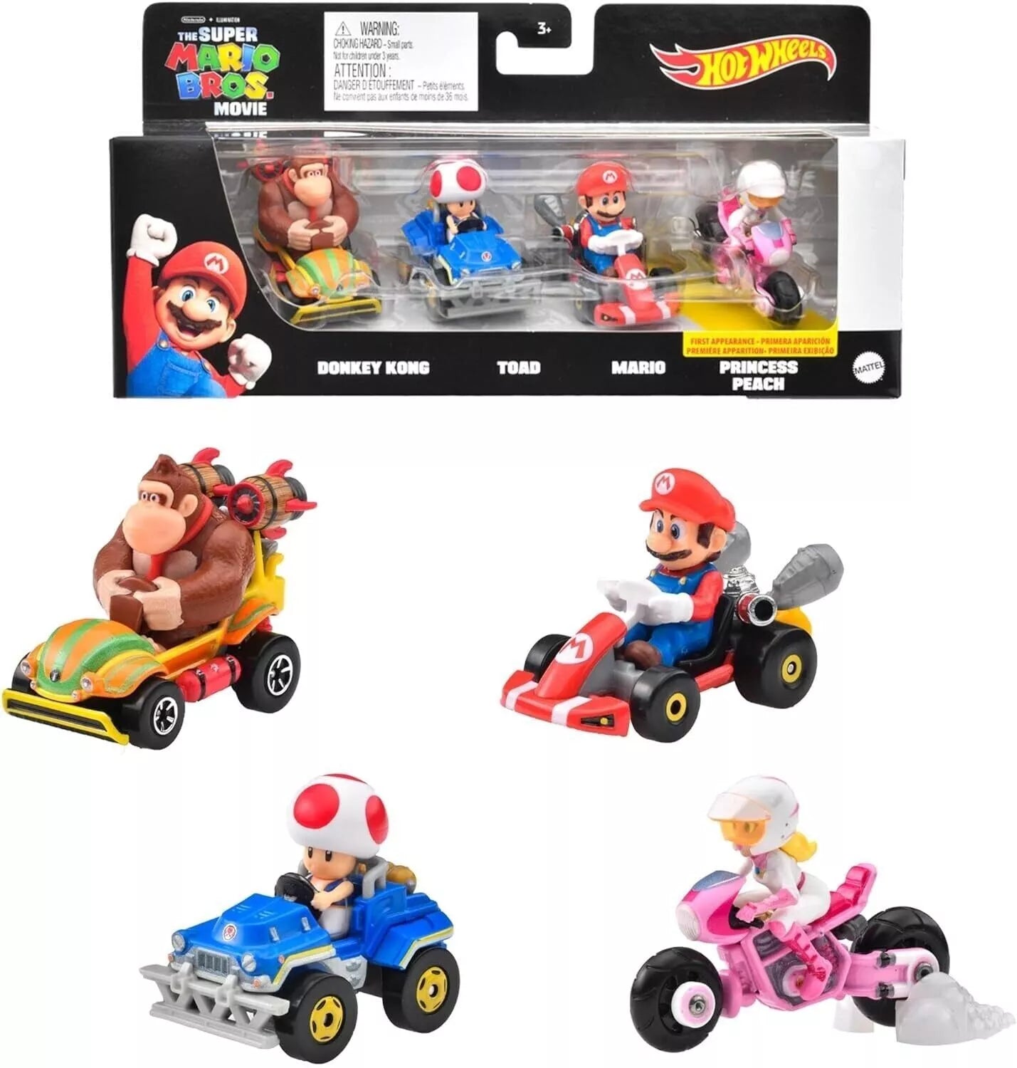 Hot Wheels The Super Mario Bros. Movie 4 Pack HKD43 thumbnail