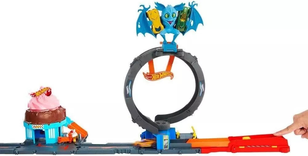 Hot Wheels City Toy Car Track Set - Bat HTN78 thumbnail